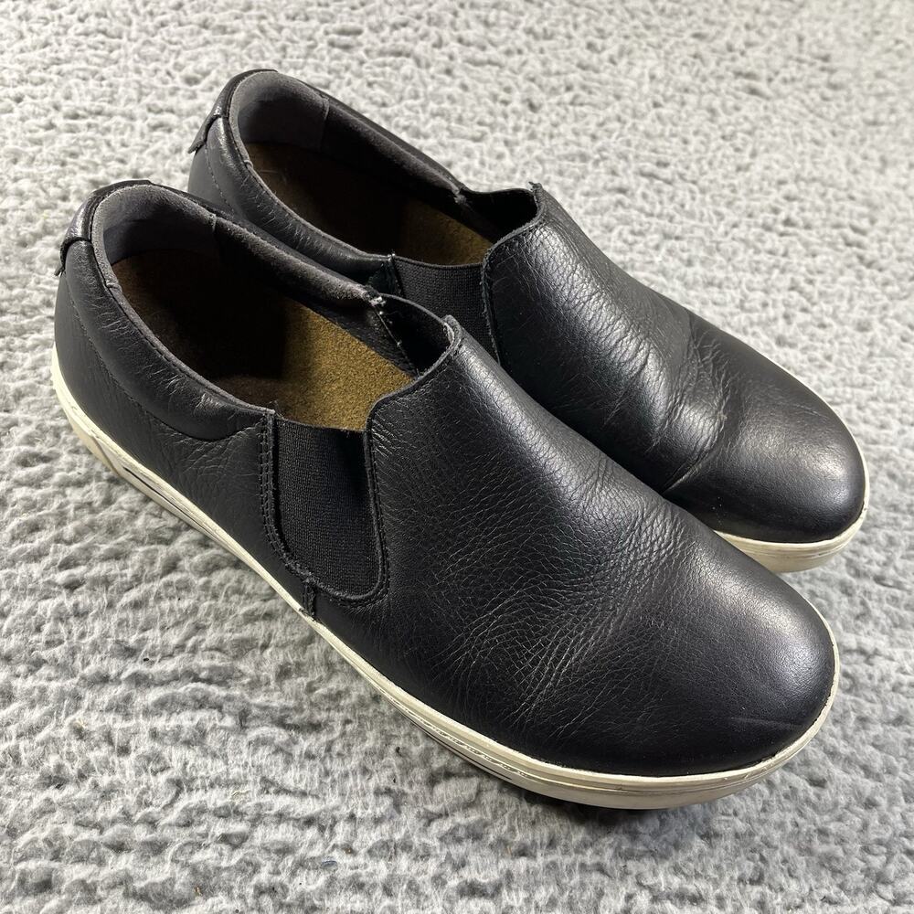 Birkenstock QO 400 Black Leather Slip Resistant Work Shoes Size Men 8 / Women 10